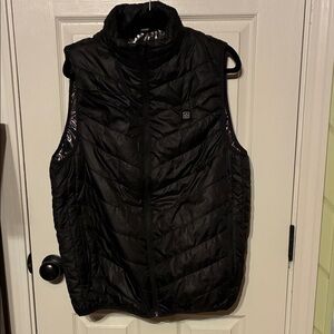 Black Quilted Heated Vest Women’s XL